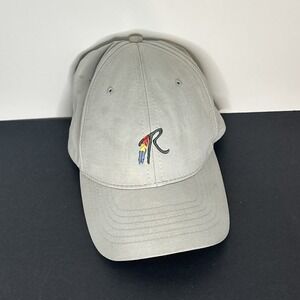 R Feather Golf Hat Cap Strap Back Beige Legendary Adjustable